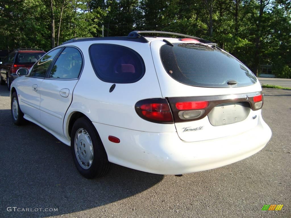 1999 Taurus SE Wagon - Vibrant White / Medium Prairie Tan photo #3