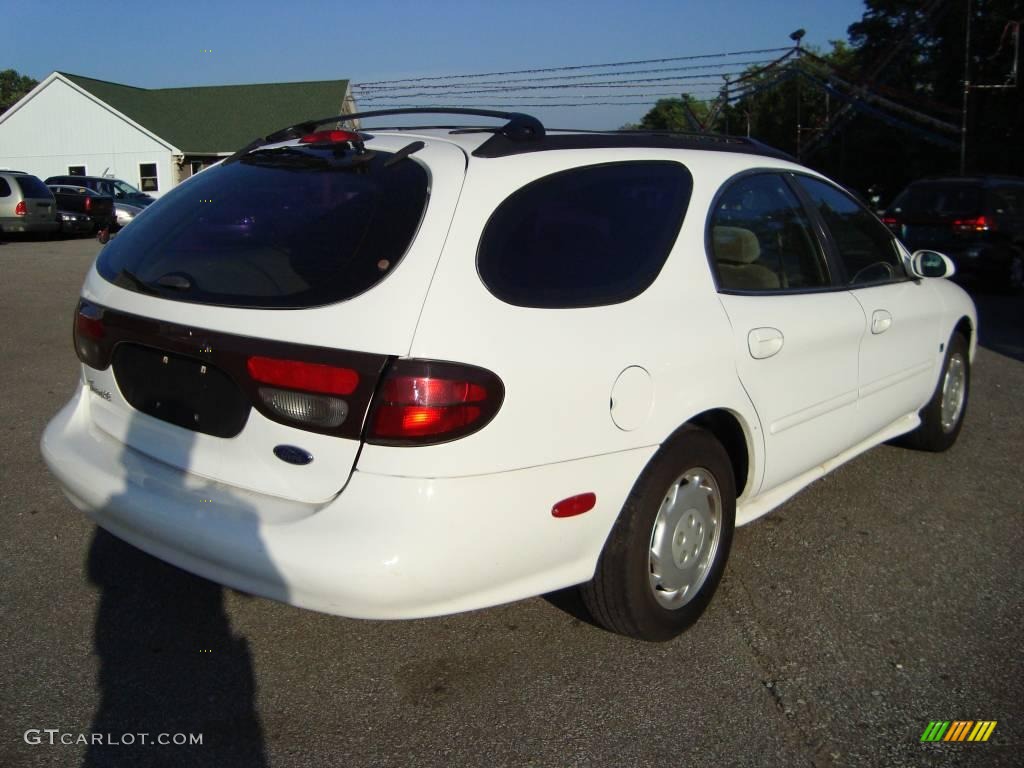 1999 Taurus SE Wagon - Vibrant White / Medium Prairie Tan photo #6