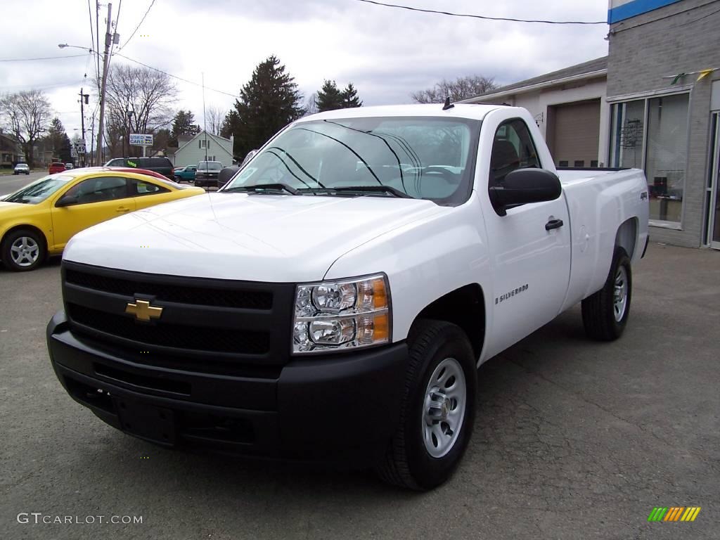2009 Silverado 1500 Regular Cab 4x4 - Summit White / Dark Titanium photo #3