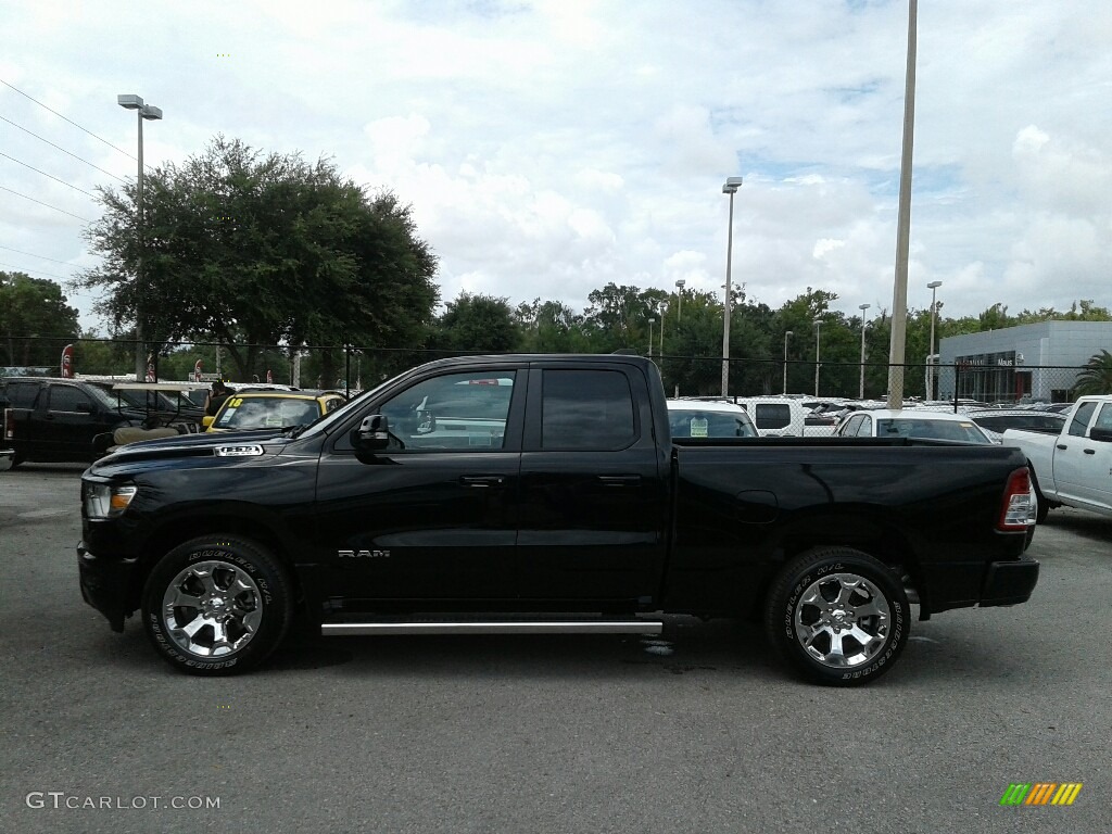 2019 1500 Big Horn Quad Cab - Diamond Black Crystal Pearl / Black photo #2
