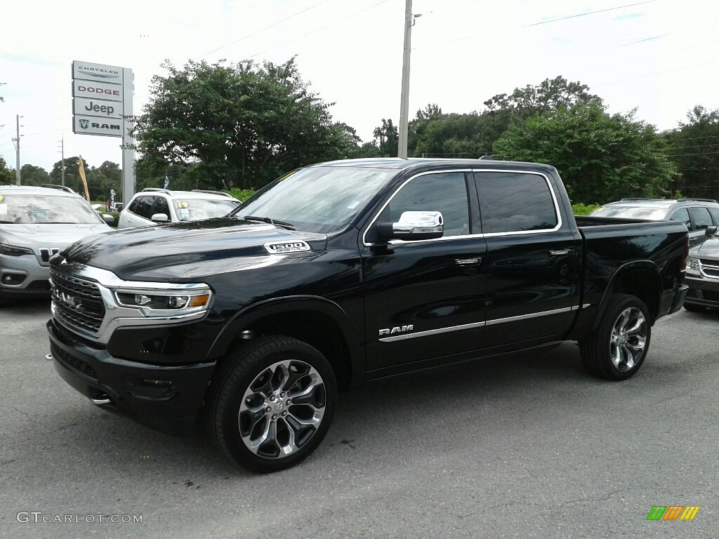 2019 1500 Limited Crew Cab - Diamond Black Crystal Pearl / Black photo #1