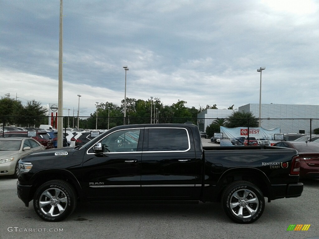 2019 1500 Limited Crew Cab 4x4 - Diamond Black Crystal Pearl / Black photo #2