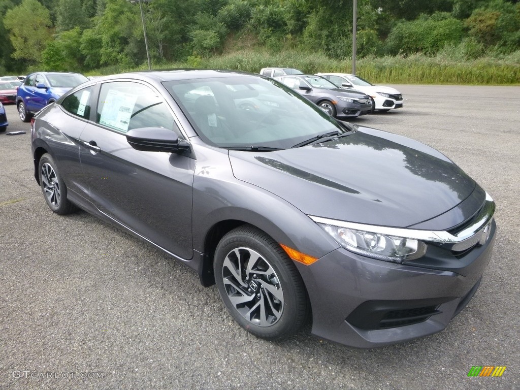 Modern Steel Metallic 2018 Honda Civic LX-P Coupe Exterior Photo #128798280