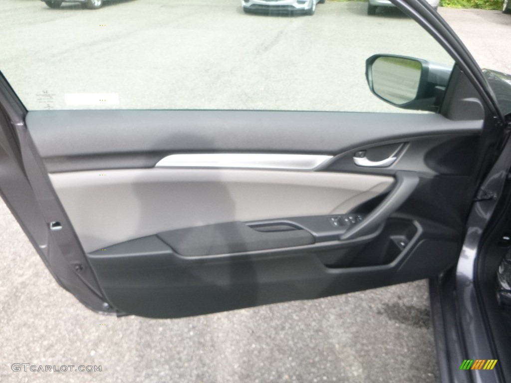 2018 Honda Civic LX-P Coupe Black/Gray Door Panel Photo #128798355
