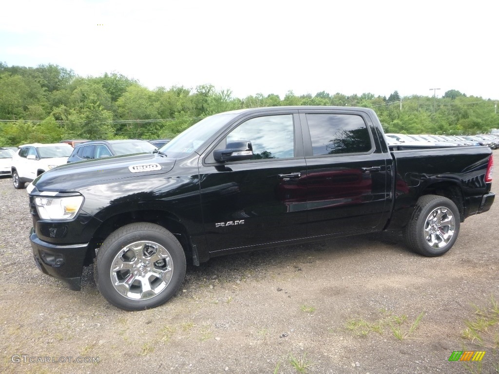 2019 1500 Big Horn Crew Cab 4x4 - Diamond Black Crystal Pearl / Black photo #2