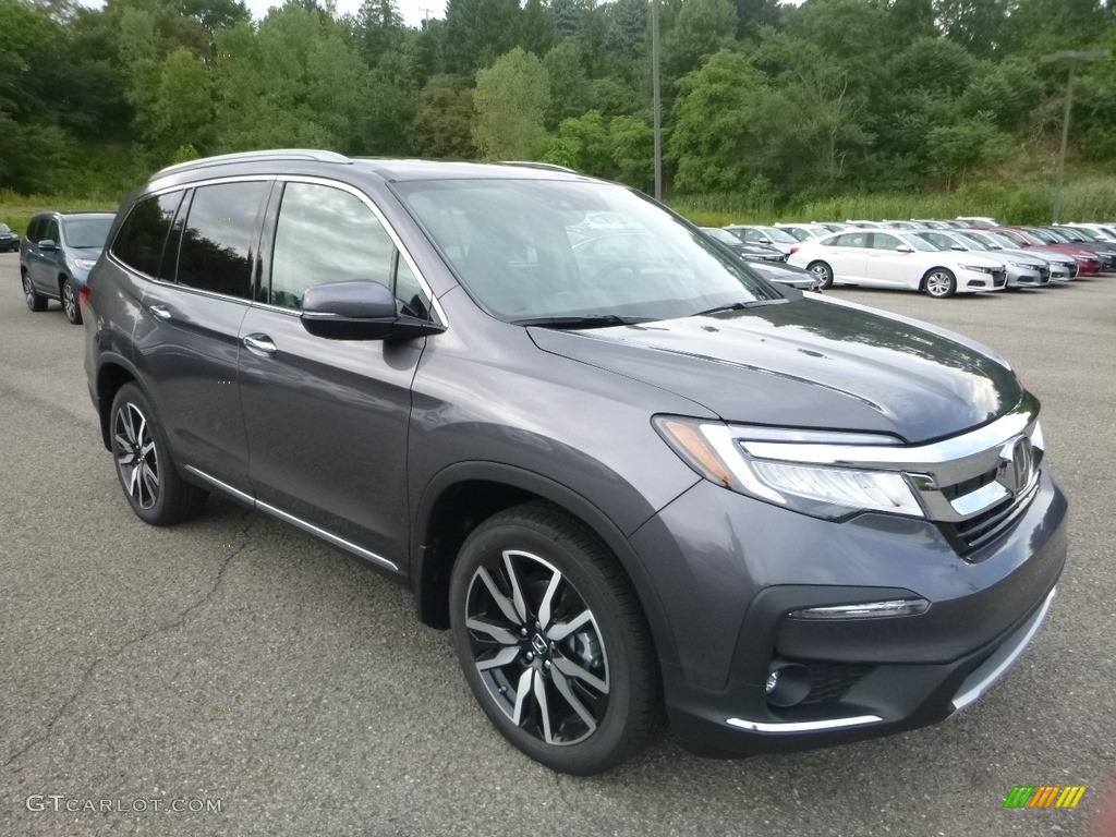 Modern Steel Metallic 2019 Honda Pilot Elite AWD Exterior Photo #128800143