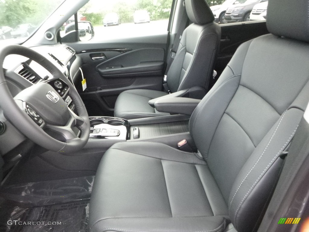 Black Interior 2019 Honda Pilot Elite AWD Photo #128800221
