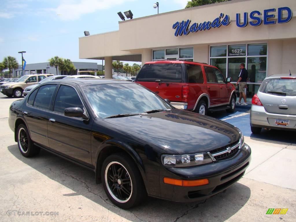 1999 Maxima GXE - Super Black / Charcoal Black photo #2