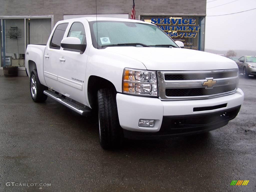 2009 Silverado 1500 LTZ Crew Cab 4x4 - Summit White / Light Titanium photo #54