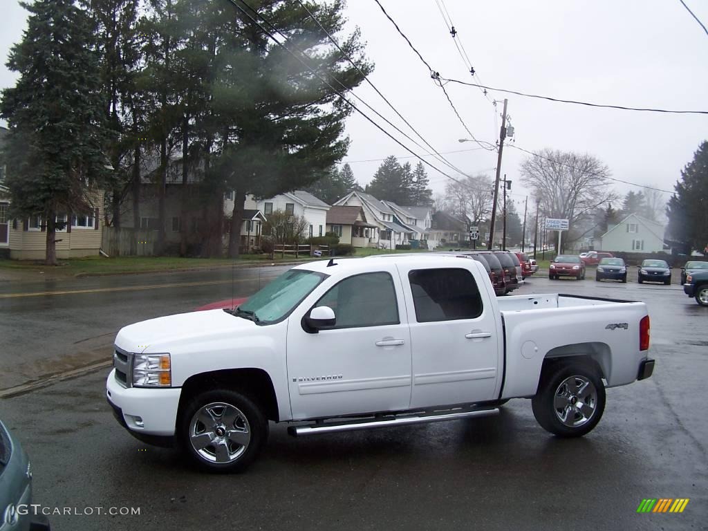 2009 Silverado 1500 LTZ Crew Cab 4x4 - Summit White / Light Titanium photo #57