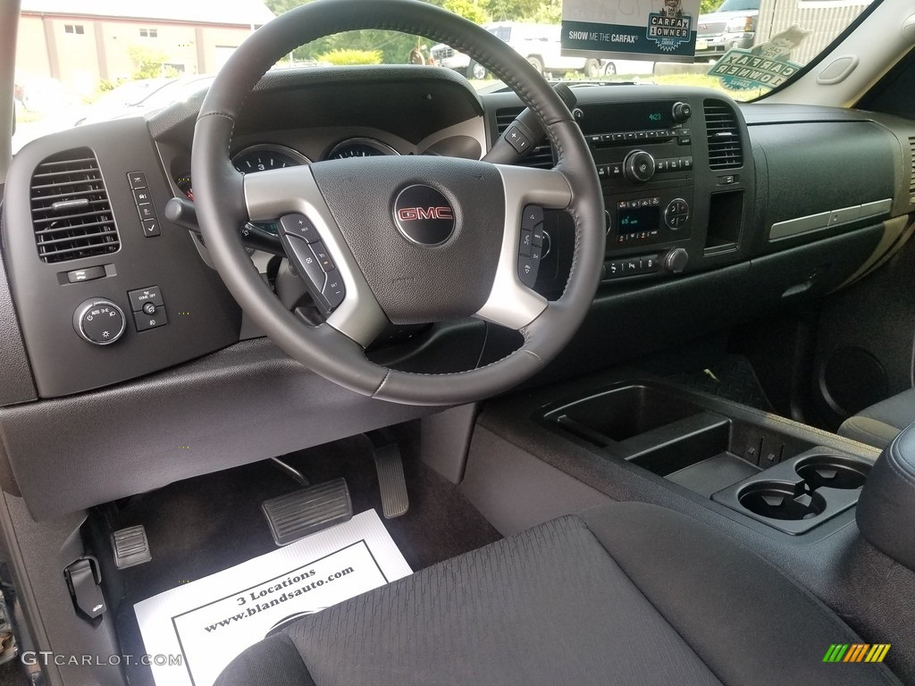 2012 Sierra 1500 SLE Extended Cab 4x4 - Carbon Black Metallic / Ebony photo #10