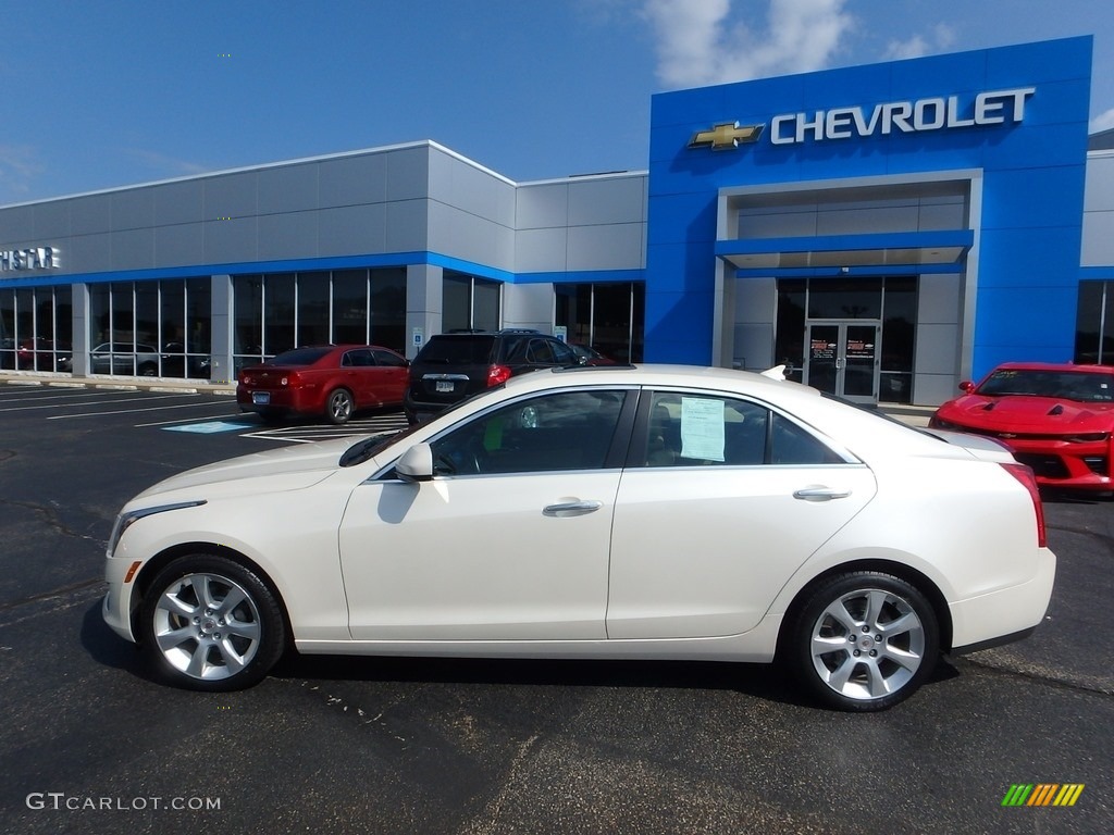 2013 ATS 2.0L Turbo AWD - White Diamond Tricoat / Caramel/Jet Black Accents photo #3
