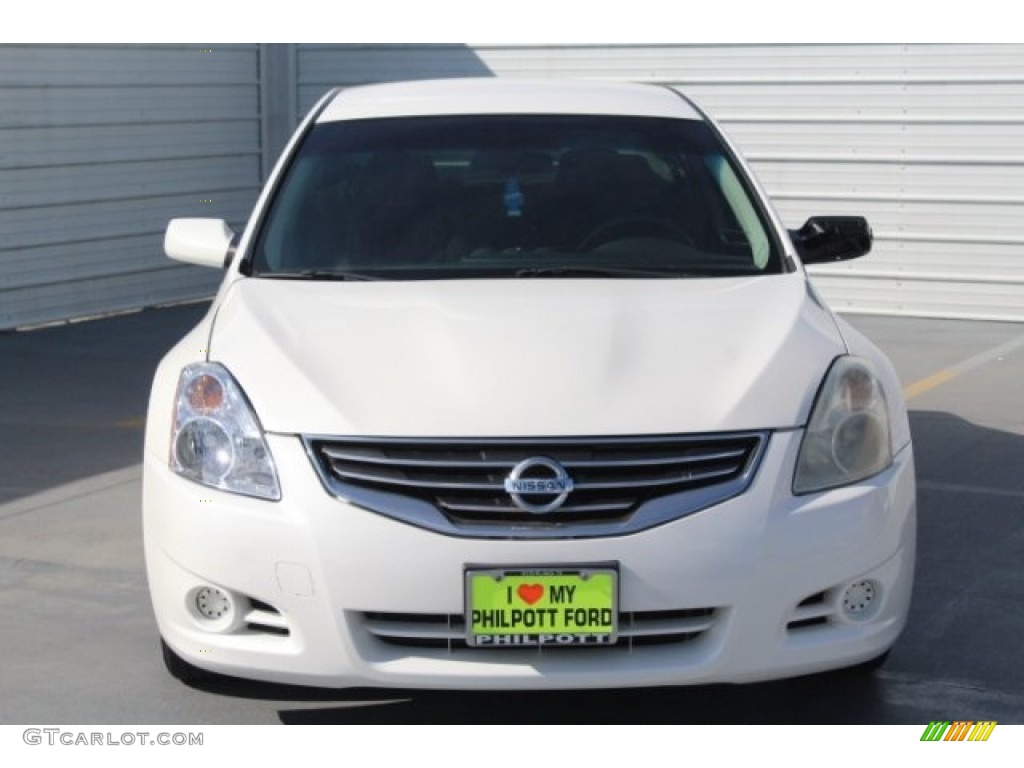 2012 Altima 2.5 S - Winter Frost White / Charcoal photo #2