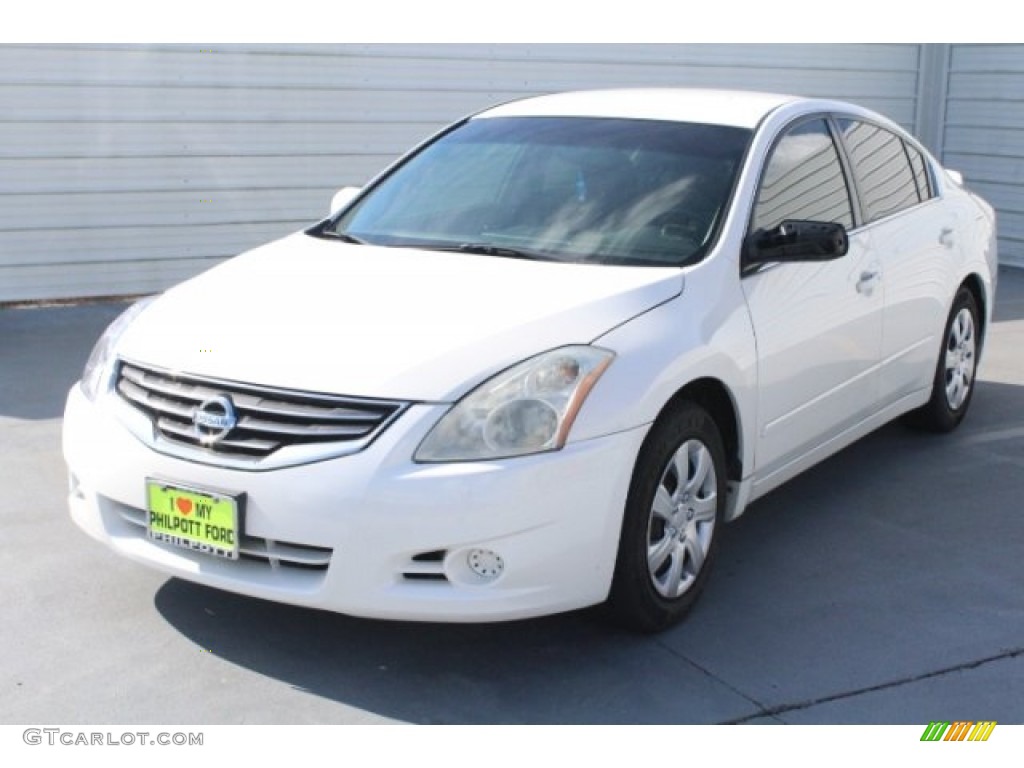 2012 Altima 2.5 S - Winter Frost White / Charcoal photo #3
