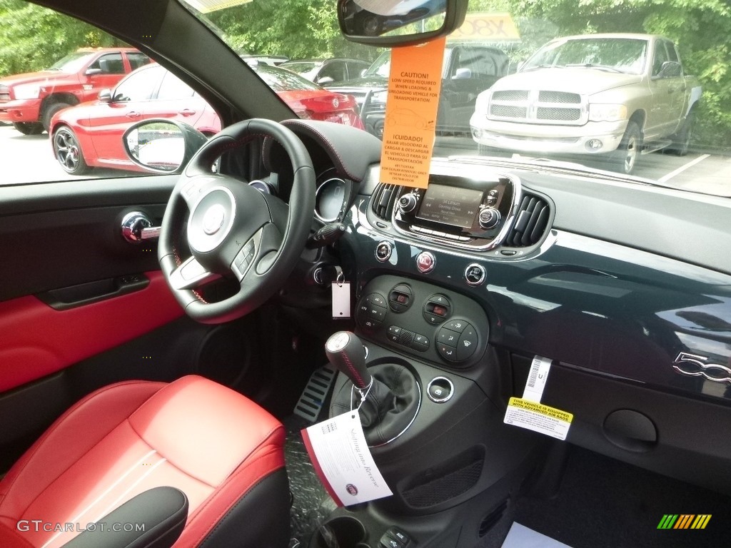 2018 Fiat 500 Abarth Nero/Rosso (Black/Red) Dashboard Photo #128806596