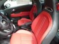 Nero/Rosso (Black/Red) Front Seat Photo for 2018 Fiat 500 #128806665