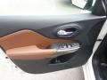 Black/Tan 2019 Jeep Cherokee Overland 4x4 Door Panel
