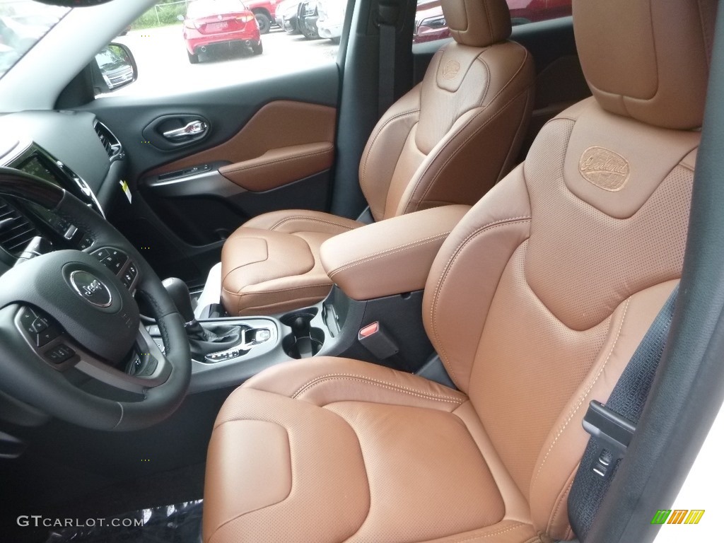 Black/Tan Interior 2019 Jeep Cherokee Overland 4x4 Photo #128808990