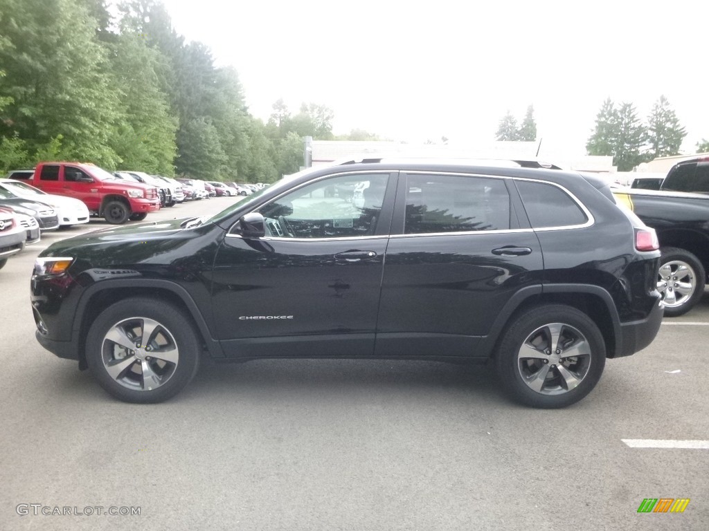 2019 Cherokee Limited 4x4 - Diamond Black Crystal Pearl / Black photo #2