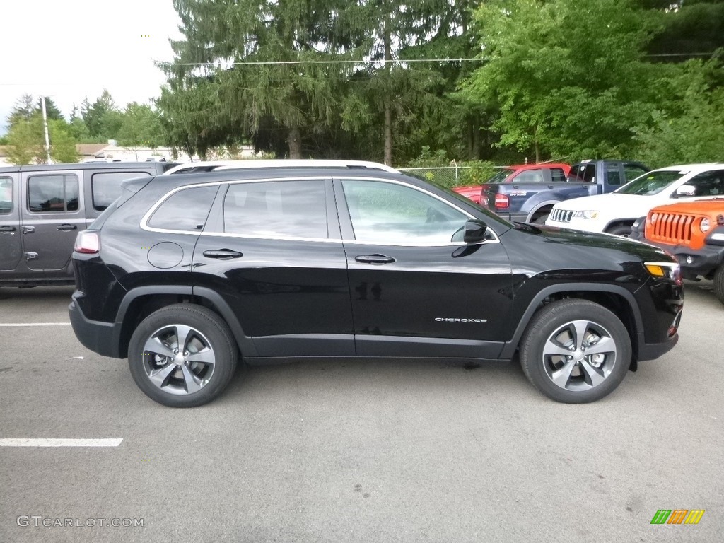 2019 Cherokee Limited 4x4 - Diamond Black Crystal Pearl / Black photo #6