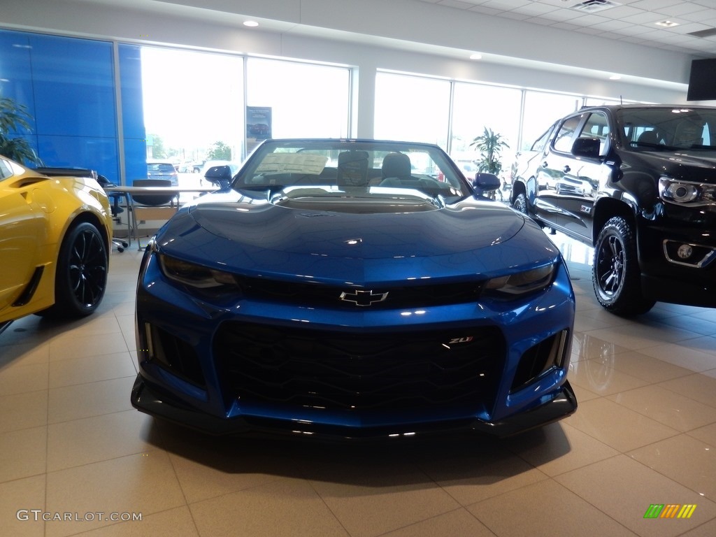 2018 Camaro ZL1 Convertible - Hyper Blue Metallic / Jet Black photo #2