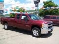 2009 Deep Ruby Metallic Chevrolet Silverado 2500HD LT Extended Cab 4x4  photo #2