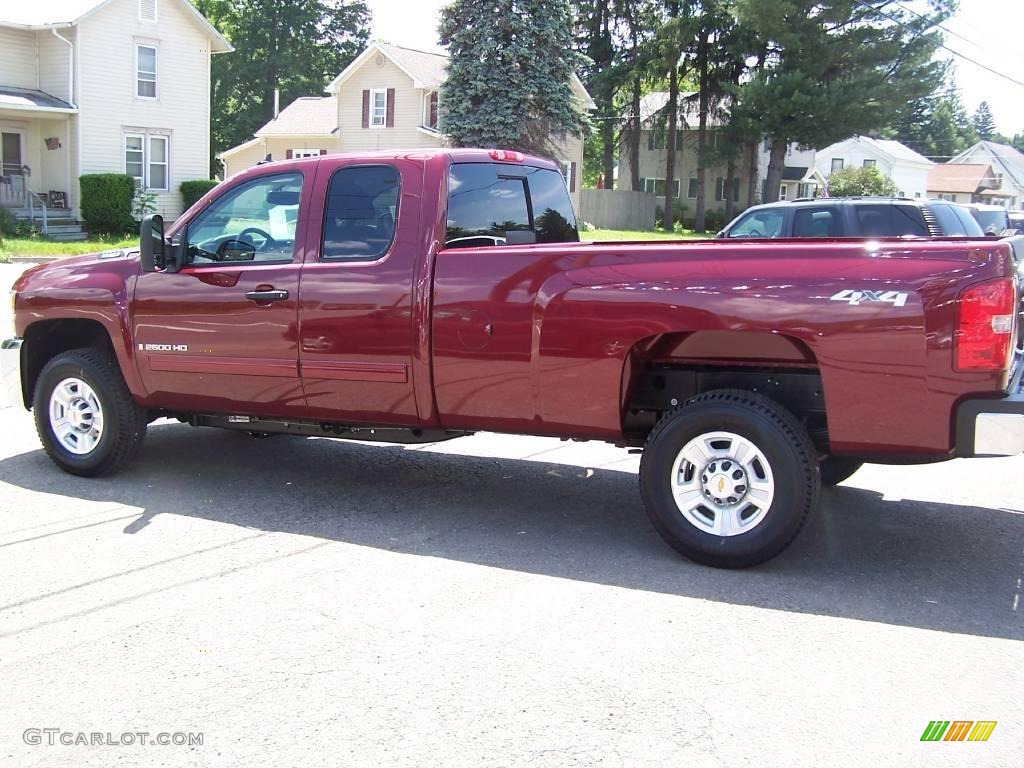 2009 Silverado 2500HD LT Extended Cab 4x4 - Deep Ruby Metallic / Ebony photo #5