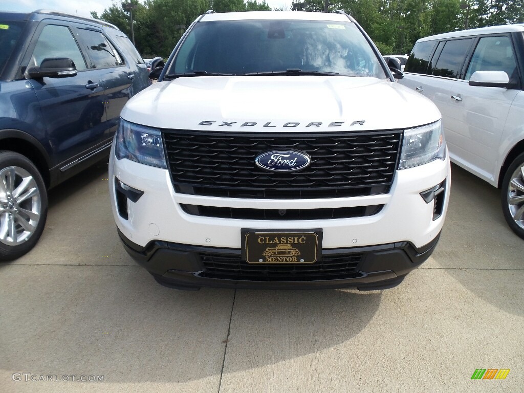 2018 Explorer Sport 4WD - White Platinum / Ebony Black photo #2