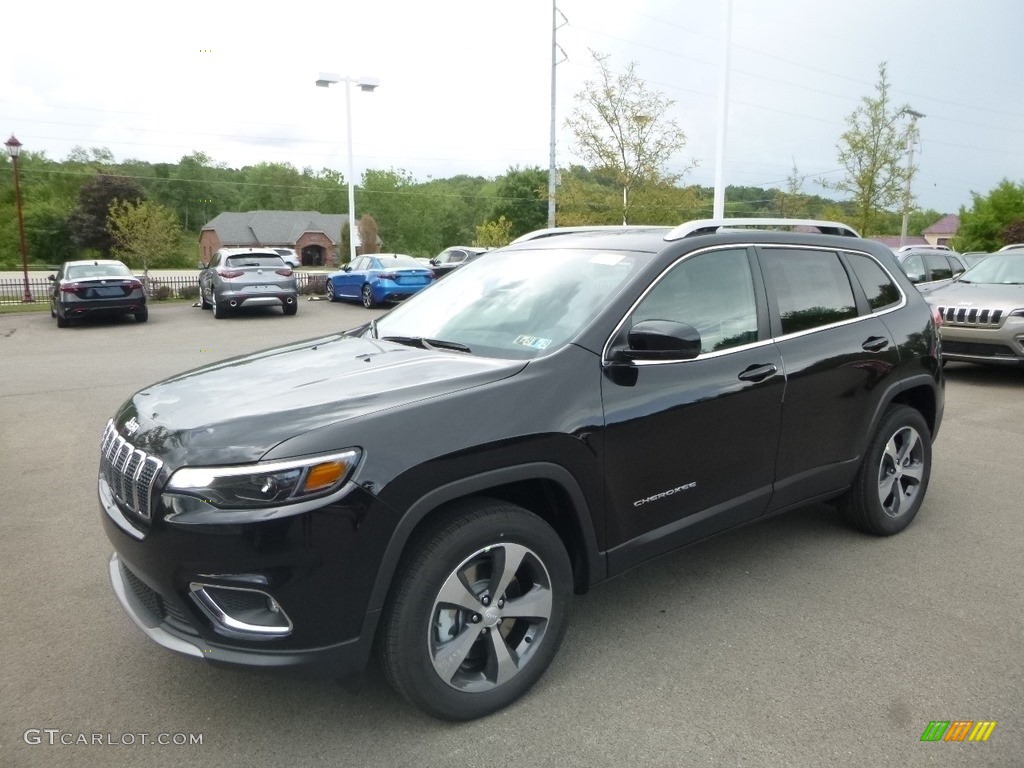 2019 Cherokee Limited 4x4 - Diamond Black Crystal Pearl / Black photo #1