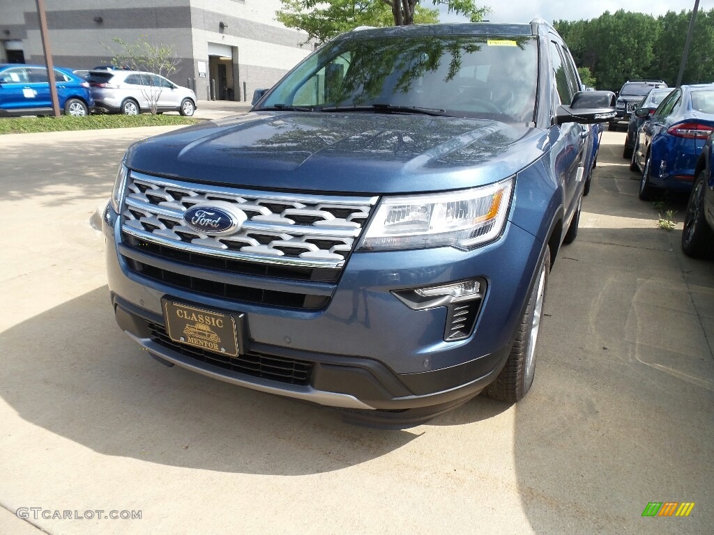 2018 Explorer XLT - Blue Metallic / Ebony Black photo #1