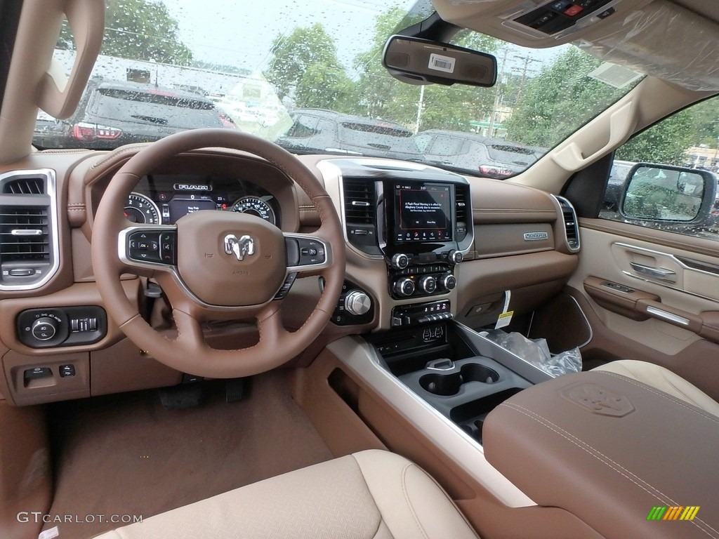 2019 1500 Laramie Crew Cab 4x4 - Rugged Brown Pearl / Mountain Brown/Light Frost Beige photo #12