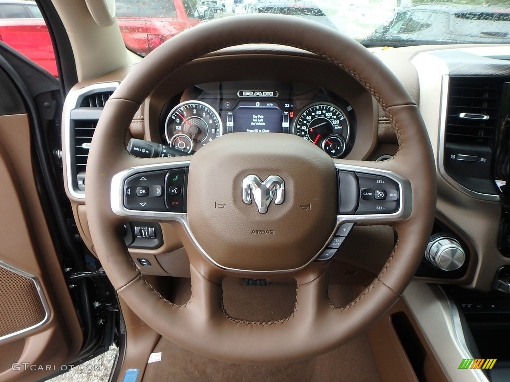 2019 1500 Laramie Crew Cab 4x4 - Rugged Brown Pearl / Mountain Brown/Light Frost Beige photo #18