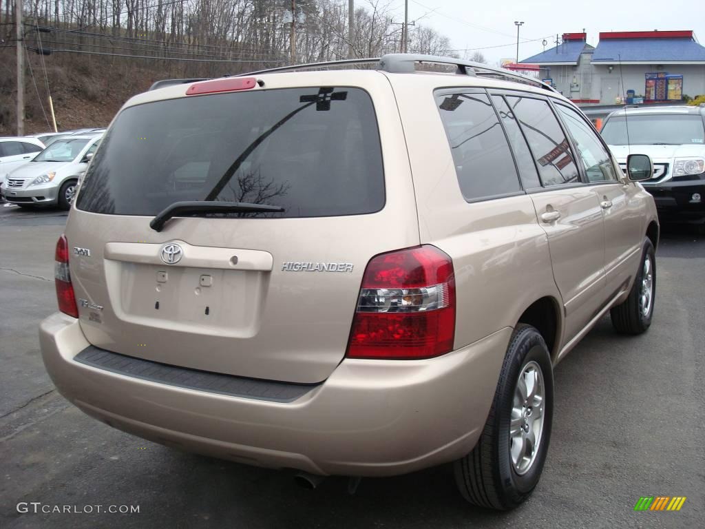 2006 Highlander V6 4WD - Sonora Gold Metallic / Ivory Beige photo #4