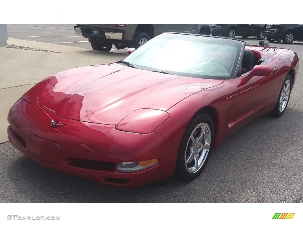 2001 Corvette Convertible - Magnetic Red II Metallic / Black photo #7