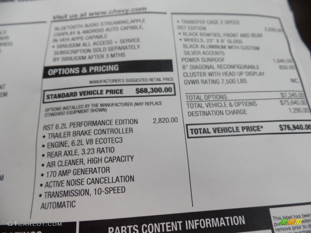 2019 Chevrolet Suburban Premier 4WD Window Sticker Photo #128817170