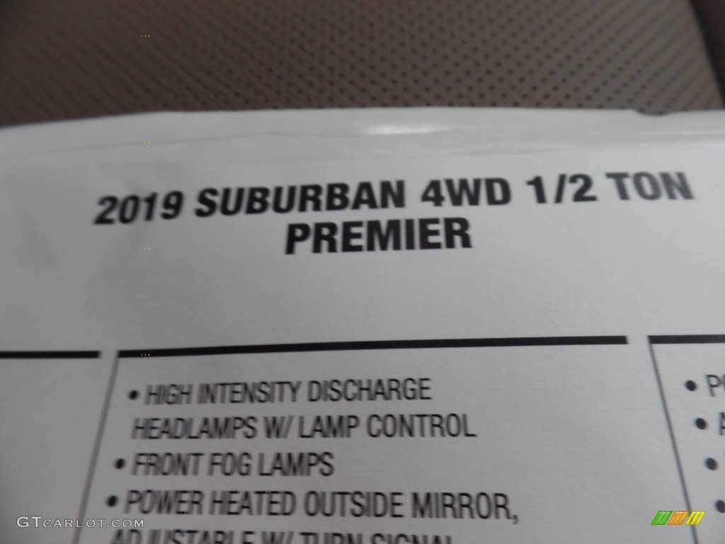 2019 Chevrolet Suburban Premier 4WD Window Sticker Photo #128817197