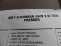  2019 Suburban Premier 4WD Window Sticker