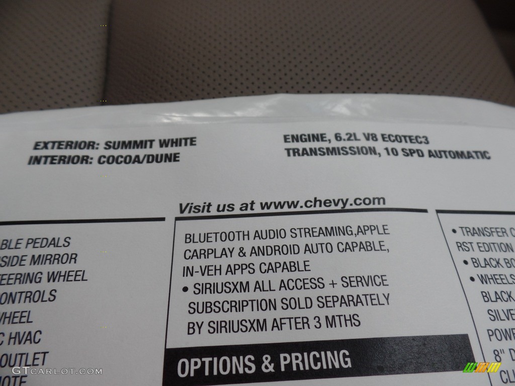 2019 Chevrolet Suburban Premier 4WD Window Sticker Photo #128817221