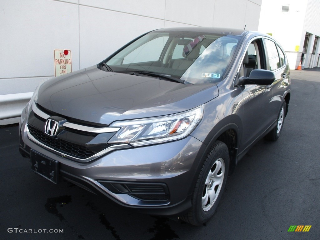 2015 CR-V LX AWD - Modern Steel Metallic / Gray photo #8