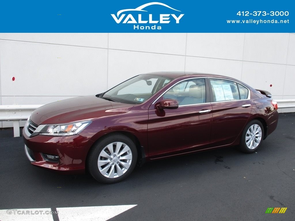 2014 Accord EX-L Sedan - Basque Red Pearl II / Ivory photo #1