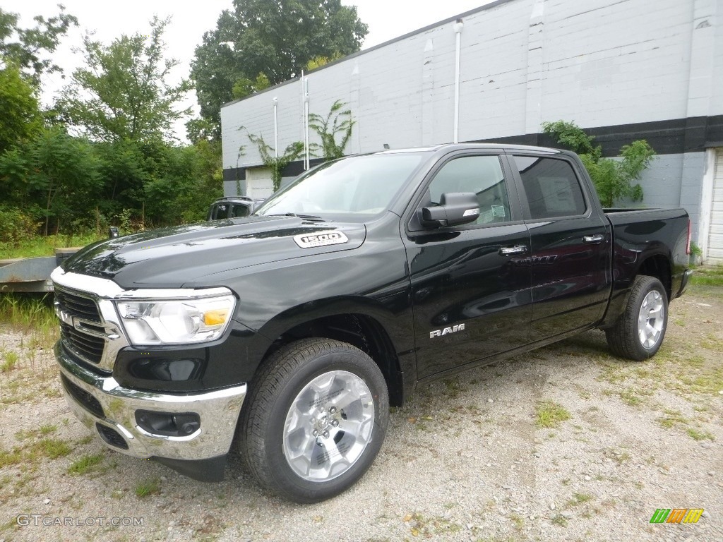 2019 1500 Big Horn Crew Cab 4x4 - Black Forest Green Pearl / Black/Light Frost Beige photo #1