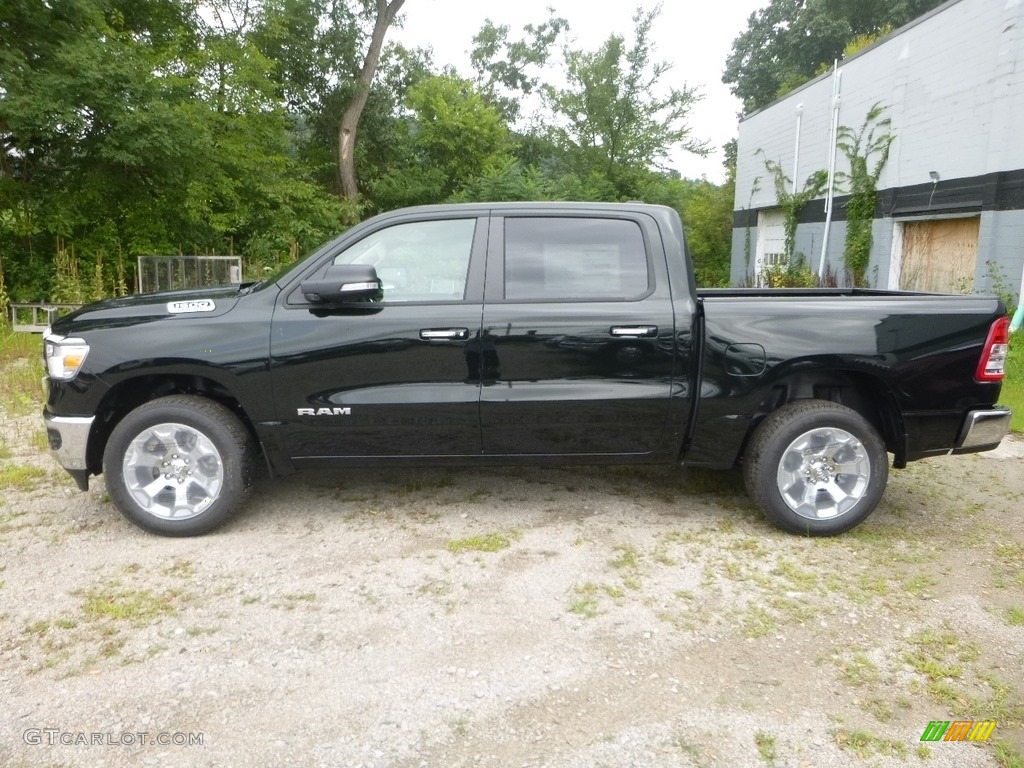 2019 1500 Big Horn Crew Cab 4x4 - Black Forest Green Pearl / Black/Light Frost Beige photo #2