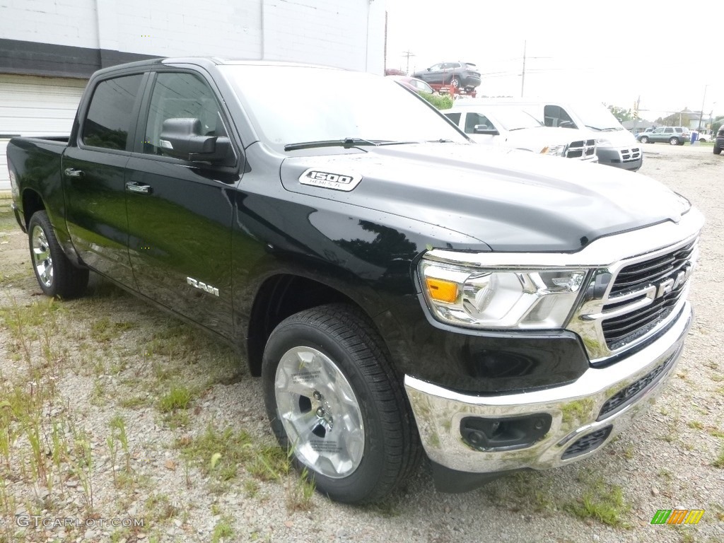 2019 1500 Big Horn Crew Cab 4x4 - Black Forest Green Pearl / Black/Light Frost Beige photo #9