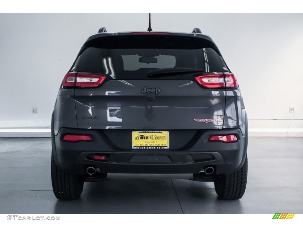 2016 Cherokee Trailhawk 4x4 - Granite Crystal Metallic / Black photo #3