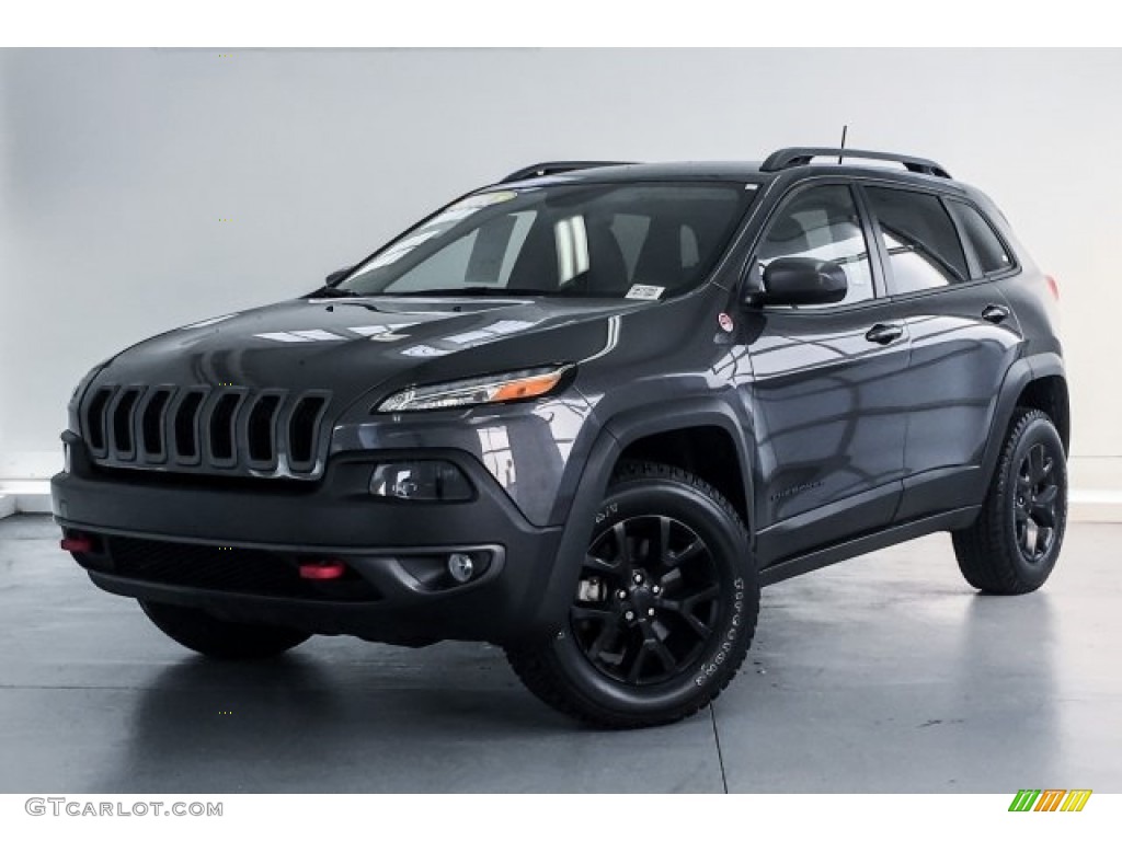 2016 Cherokee Trailhawk 4x4 - Granite Crystal Metallic / Black photo #12