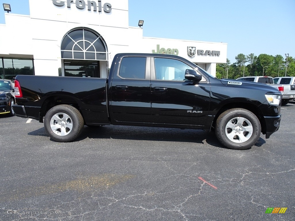 2019 1500 Big Horn Quad Cab - Diamond Black Crystal Pearl / Black photo #11