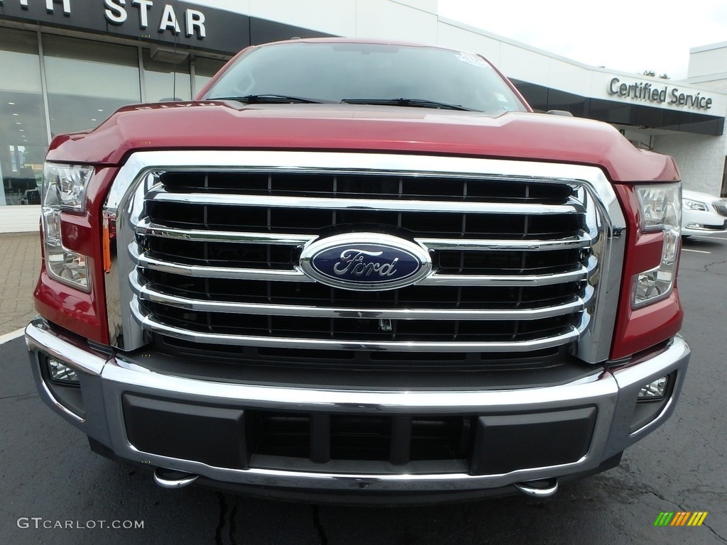 2017 F150 XLT SuperCab 4x4 - Ruby Red / Earth Gray photo #2