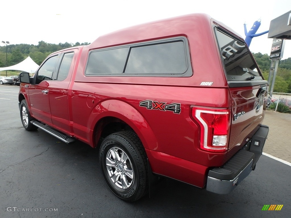 2017 F150 XLT SuperCab 4x4 - Ruby Red / Earth Gray photo #12