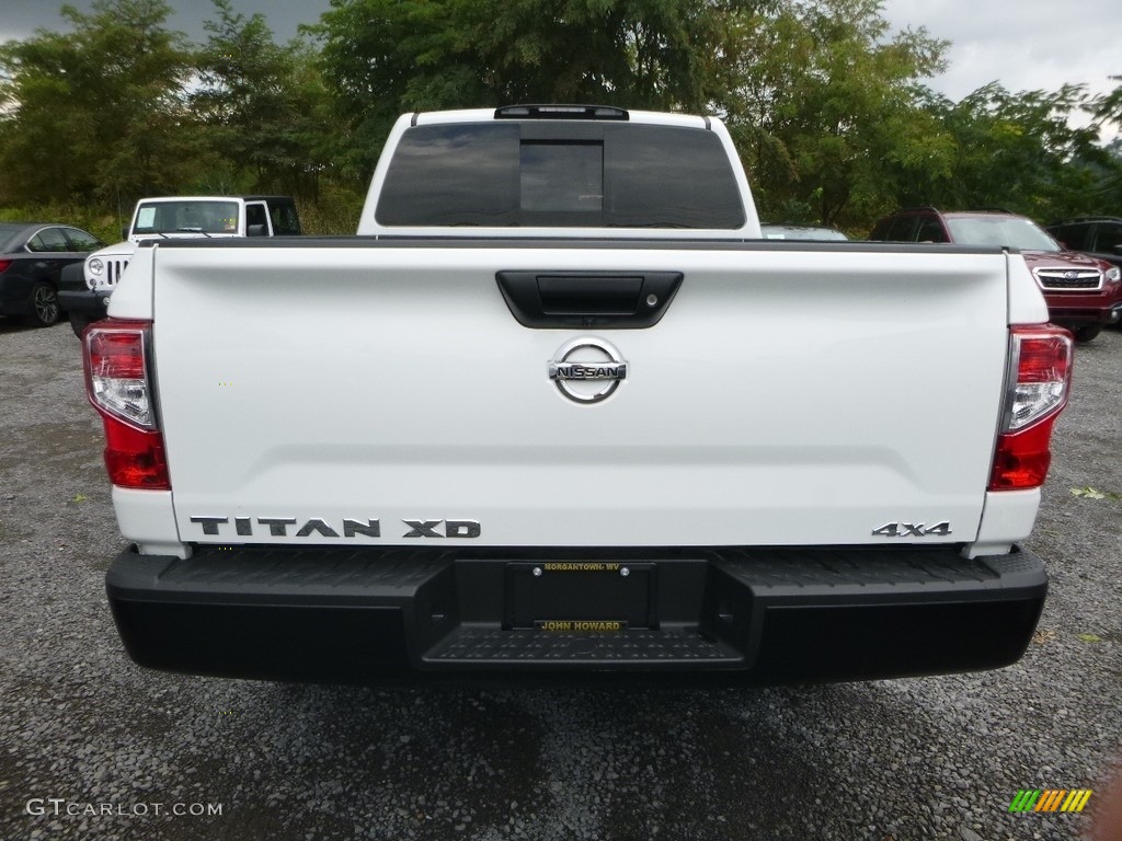 2018 TITAN XD S King Cab 4x4 - Glacier White / Black photo #5