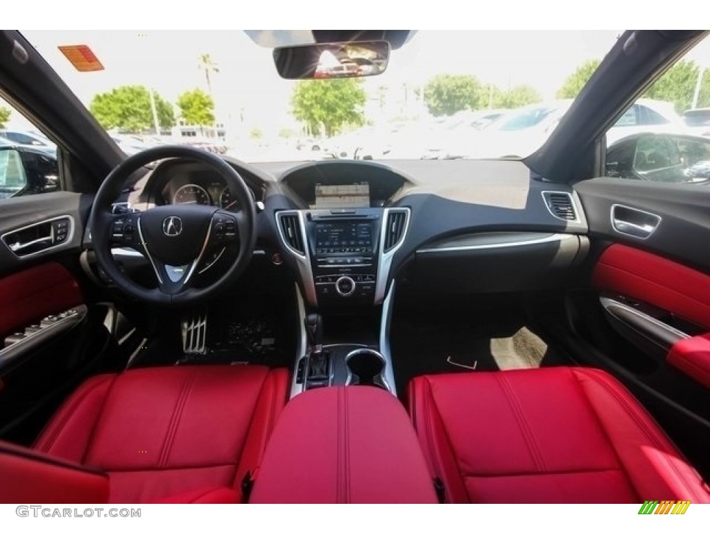 2019 TLX A-Spec Sedan - Crystal Black Pearl / Red photo #8